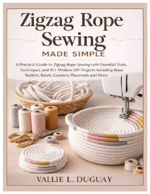 Zigzag Rope Sewing Made Simple: A Practical Guide to Zigzag Rope Sewing with Essential Tools, Techniques and 15+ Modern DIY Projects Including Rope Ba by Vallie L. Duguay