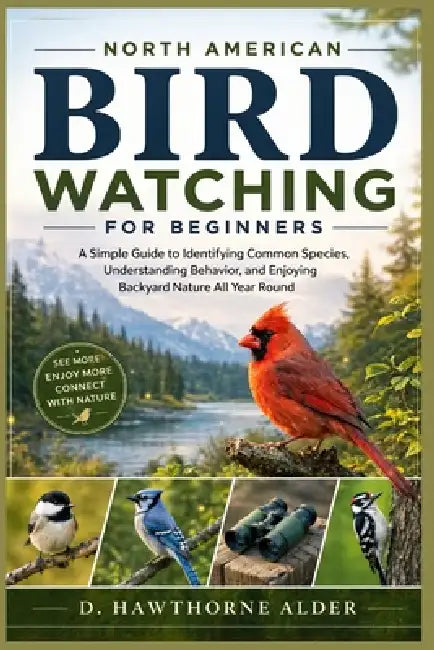 North American Bird Watching for Beginners: A Simple Guide to Identifying Common Species, Understanding Behavior, and Enjoying Backyard Nature All Yea by D. Hawthorne Alder