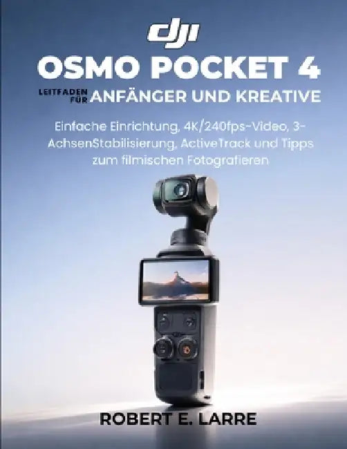 Dji Osmo Pocket 4 Leitfaden Für Anfänger Und Kreative: Einfache Einrichtung, 4K/240fps-Video, 3-Achsen-Stabilisierung, ActiveTrack und Tipps zum filmi by Robert E. Larre, Robert E. Larre