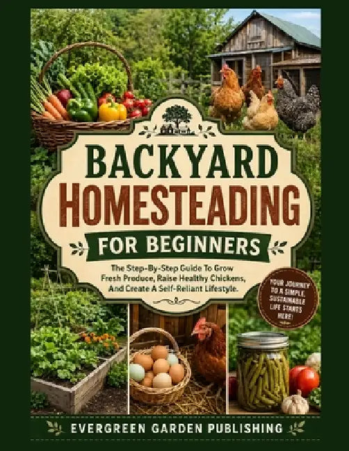 Backyard Homesteading For Beginners: The Step-By-Step Guide To Grow Fresh Produce, Raise Healthy Chickens, And Create A Self-Reliant Lifestyle. by Evergreen Garden Publishing