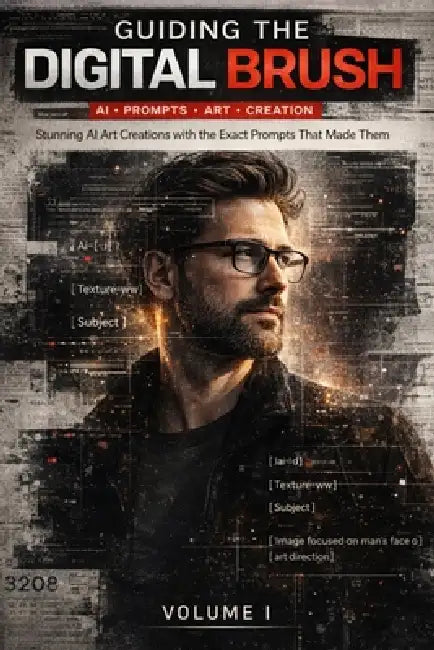 Guiding the Digital Brush: A.I. Creations with Exact Prompts, Volume I by Adam Joseph