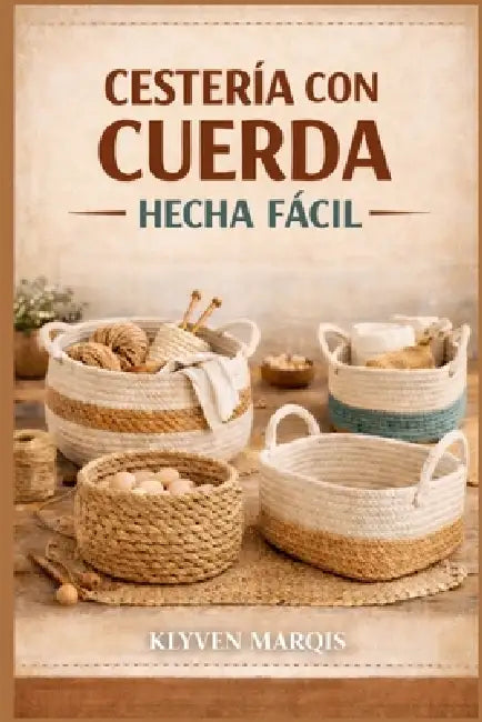 Cestería Con Cuerda Hecha Fácil: Guía paso a paso para principiantes sobre cómo crear cestas elegantes y funcionales con cuerda de algodón, cordón de by Klyven Marqis