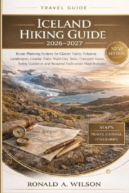 Iceland Hiking Guide 2026-2027: Route Planning System for Glacier Paths, Volcanic Landscapes, Coastal Trails, Multi-Day Treks, Transport Access, Safet by Ronald A. Wilson