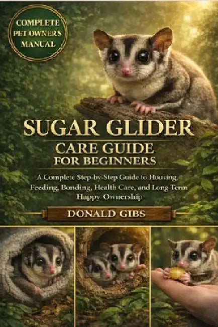 Sugar Glider Care Guide for Beginners: A Complete Step-by-Step Guide to Housing, Feeding ...