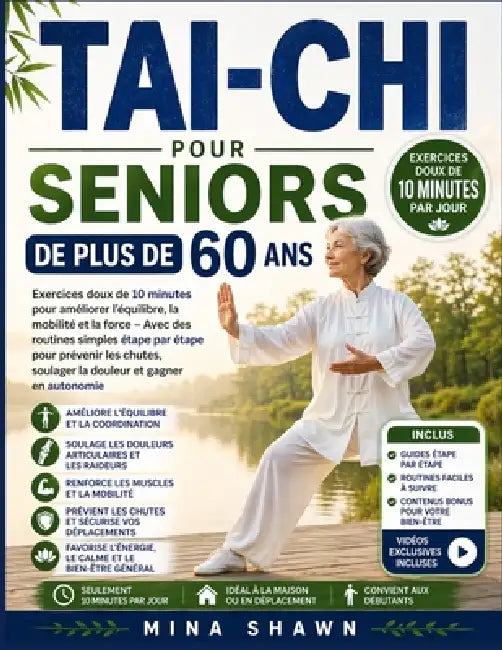 Tai-CHI Pour Seniors de Plus de 60 ANS: Exercices doux de 10 minutes pour améliorer l'équilibre, la mobilité et la force - Avec des routines simples é by Mina Shawn