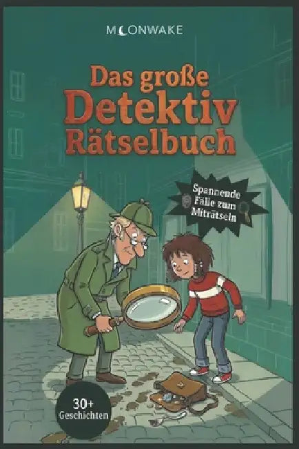 Das große Detektiv-Rätselbuch Spannende Rätselkrimis zum Mitraten über 30 Rätselkrimis Kinderbuch ab 8 Jahre- Rätselbuch by The Moonwake