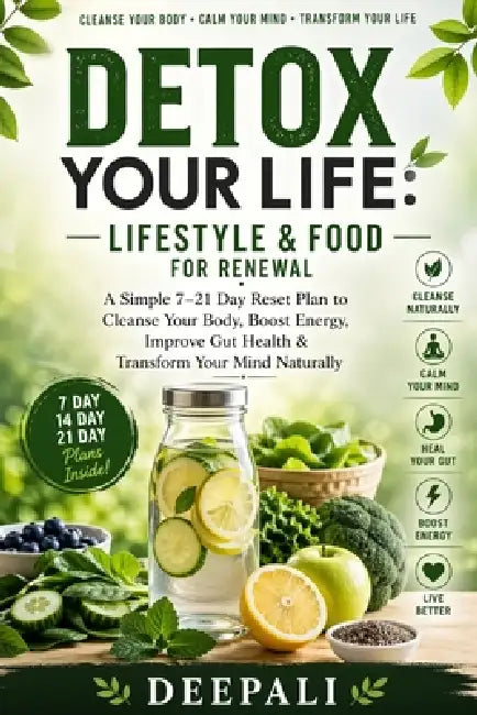 Detox Your Life: Lifestyle & Food for Renewal: A Simple 7-21 Day Reset Plan to Cleanse Your Body, Boost Energy, Improve Gut Health and Transform Your by Deepali