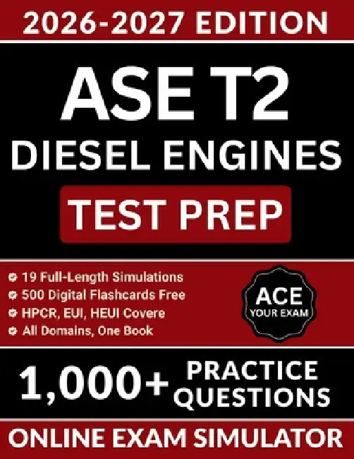 ASE T2 Diesel Engines Test Prep: The Definitive Review Guide with 1,000 ...