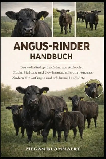 Angus-Rinderhandbuch: Der vollständige Leitfaden zur Aufzucht, Zucht, Haltung und Gewinnmaximierung von Angus-Rindern für Anfänger und erfahrene Landw by Megan Blommaert