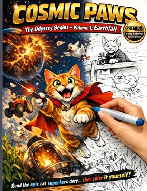 Cosmic Paws: The Odyssey Begins - Volume 1: Earthfall: An Epic Superhero Cat Adventure Full of Humor, Heart & Explosive Action by Cozy Vibes Studio