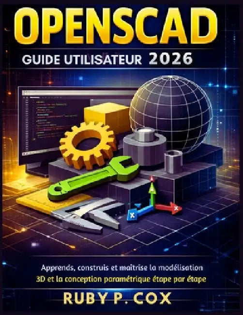 Guide Utilisateur Openscad 2026: Apprends, construis et maîtrise la modélisation 3D et la conception paramétrique étape par étape by Ruby P. Cox