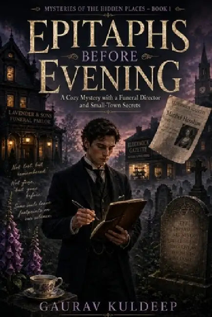 Epitaphs Before Evening Mysteries of the Hidden Places Book 1: A Cozy Mystery with a Funeral Director and Small-Town Secrets by Amulya Mishra, Gaurav Kuldeep