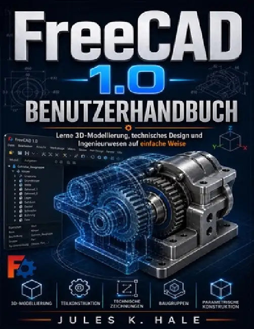 Freecad 1.0 Benutzerhandbuch: Lerne 3D-Modellierung, technisches Design und ngenieurwesen auf einfache Weise by Jules K. Hale