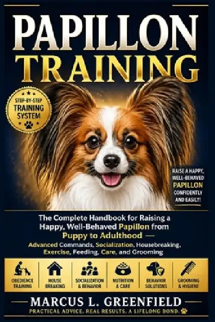 Papillon Training: The Complete Handbook for Raising a Happy, Well-Behaved Papillon from Puppy to Adulthood - Advanced Commands, Socialization, Houseb by Marcus L. Greenfield
