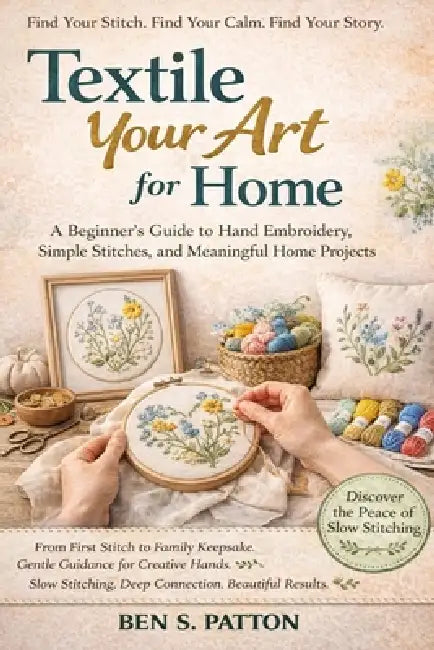 Textile Your Art for Home: A Beginner's Guide to Hand Embroidery, Simple Stitches, and Meaningful Home Projects by Ben S. Patton