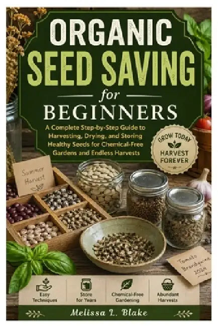 Organic Seed Saving for Beginners: A Complete Step-by-Step Guide to Harvesting, Drying, and Storing Healthy Seeds for Chemical-Free Gardens and Endles by Melissa L. Blake