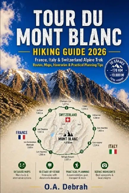 Tour Du Mont Blanc Hiking Guide 2026: France, Italy & Switzerland Alpine Trek, Routes, Maps, Itineraries and Practical Planning Tips by O. a. Debrah