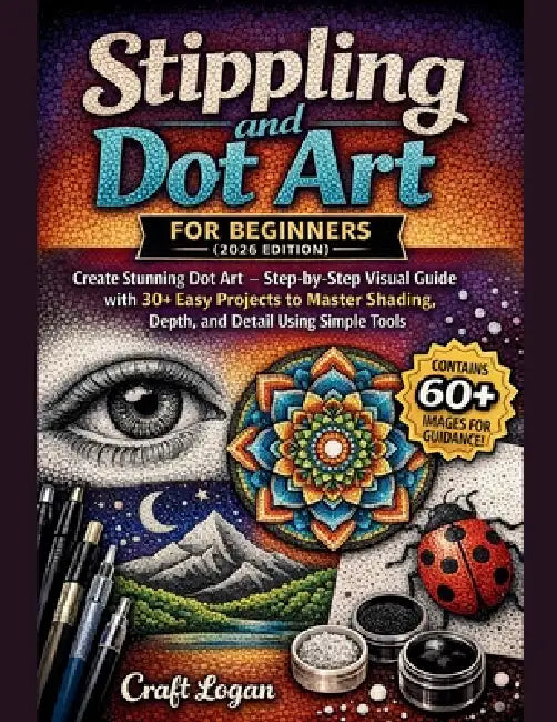 Stippling and Dot Art for Beginners (2026 Edition): Create Stunning Dot Art - Step-by-Step Visual Guide with 30+ Easy Projects to Master Shading, Dept by Craft Logan