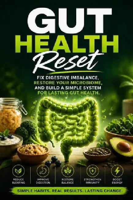 Gut Health Reset: Fix Digestive Imbalance, Restore Your Microbiome, and Build a Simple System for Lasting Gut Health by Julianne Merit