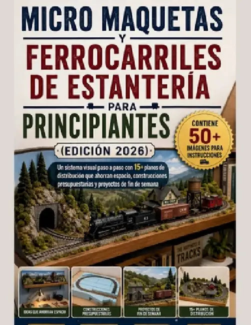 Micro maquetas y ferrocarriles de estantería para principiantes (Edición 2026): Un sistema visual paso a paso con 15+ planos de distribución que ahorr by Craft Logan