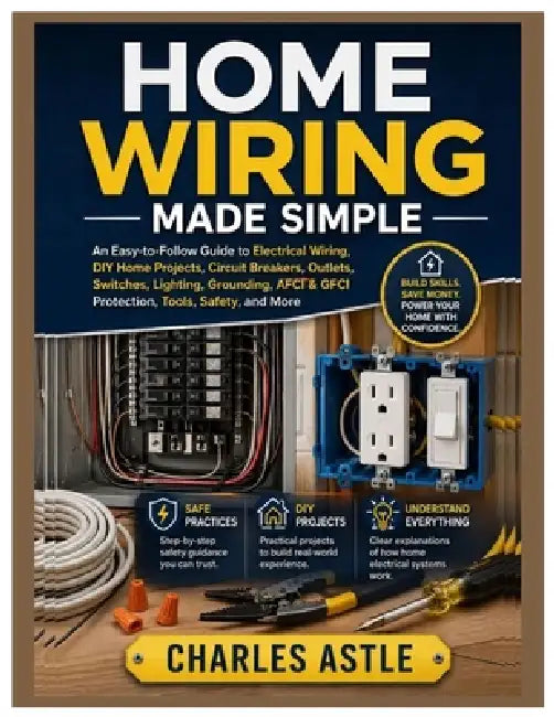 Home Wiring Made Simple: An Easy-to-Follow Guide to Electrical Wiring, DIY Home Projects, Circuit Breakers, Outlets, Switches, Lighting, Grounding, AF by Charles Astle