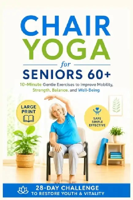 Chair Yoga for Seniors 60+: 10-Minute Gentle Exercises To Improve Mobility, Strength, Balance, and Well-Being 28-Day Challenge to Restore Youth & Vita by Soulcare Publishing