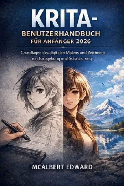 Krita-Benutzerhandbuch Für Anfänger 2026: Grundlagen des digitalen Malens und Zeichnens mit Farbgebung und Schattierung by McAlbert Edward