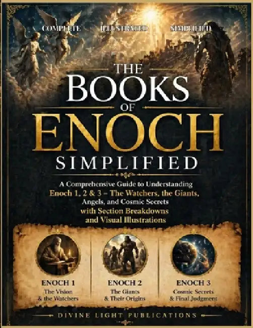 The Books of Enoch Simplified: A Comprehensive Guide to Understanding Enoch 1, 2 & 3, The Watchers, the Giants, Angels, and Cosmic Secrets with Sectio by Divine Light Publications