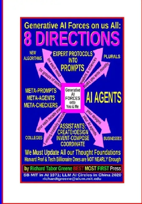 Generative AI Forces on us All: 8 DIRECTIONS; We must Update all our Thought Foundations: Harvard Prof & Tech Billionaire Ones are NOT NEARLY Enough by Richard Tabor Greene