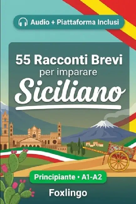 55 racconti bilingue per imparare il siciliano per principianti: Migliora il tuo vocabolario, la lettura e la comprensione scritta con esercizi per st by Foxlingo