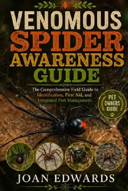 Venomous Spider Awareness Guide: The Comprehensive Field Guide to Identification, First Aid, and Integrated Pest Management. by Joan Edwards