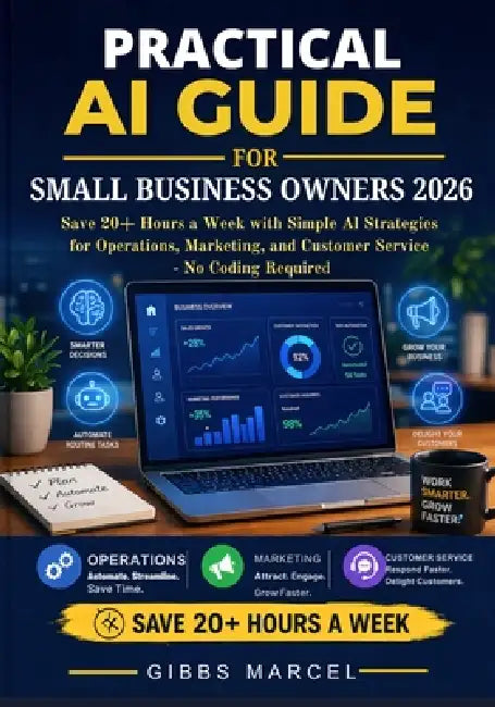 Practical AI Guide for Small Business Owners 2026: Save 20+ Hours a Week with Simple AI Strategies for Operations, Marketing, and Customer Service - N by Gibbs Marcel