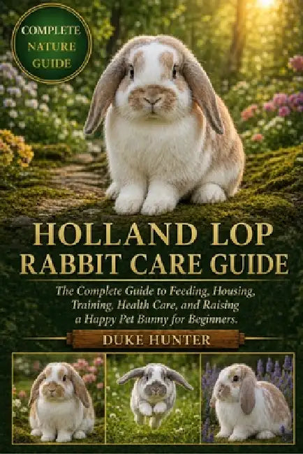 Holland Lop Rabbit Care Guide: The Complete Guide to Feeding, Housing, Training, Health Care, and Raising a Happy Pet Bunny for Beginners. by Duke Hunter