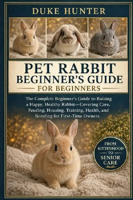 Pet Rabbit Beginner's Guide: The Complete Beginner's Guide to Raising a Happy, Healthy Rabbit-Covering Care, Feeding, Housing, Training, Health, and B by Duke Hunter