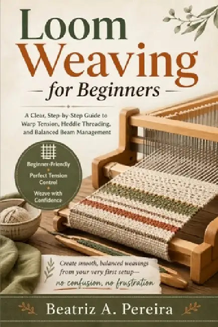 Loom Weaving for Beginners: A clear guide to warp tension, heddle threading, and balanced beam management by Beatriz A. Pereira