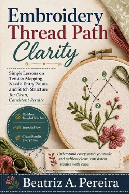 Embroidery Thread Path Clarity: Simple lessons on tension mapping, needle entry points, and stitch structure by Beatriz A. Pereira