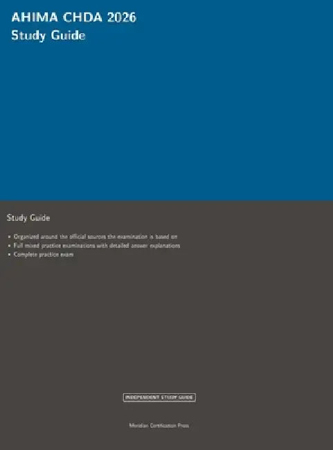 AHIMA CHDA 2026 Study Guide by Meridian Certification Press