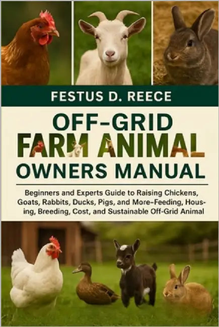 Off-Grid Farm Animals Owners Manual: Beginners and Experts Guide to Raising Chickens, Goats, Rabbits, Ducks, Pigs, and More-Feeding, Housing, Breeding by D. Reece, Festus