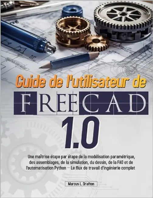 Guide de l'utilisateur de FreeCAD 1.0: Une maîtrise étape par étape de la modélisation paramétrique, des assemblages, de la simulation, du dessin, de by Drafton, Marcus L.