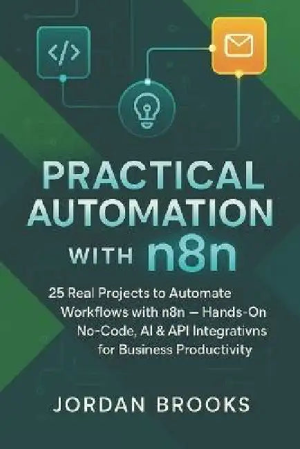Practical Automation with n8n: 25 Real Projects to Automate Workflows with n8n - Hands-On No-Code, AI & API Integrations for Business Productivity by Jordan Brooks