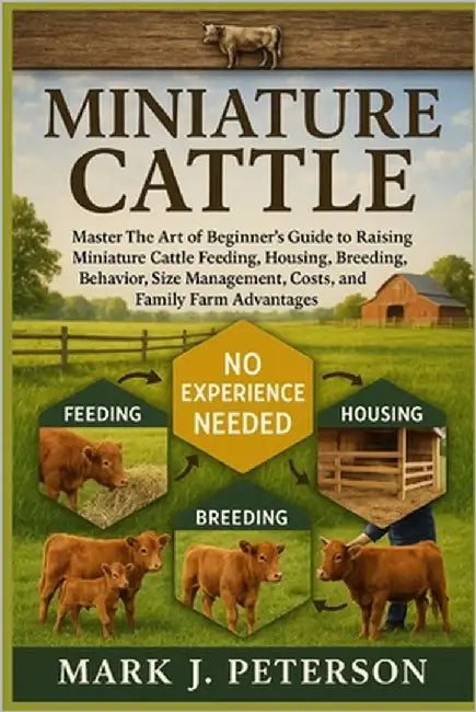Miniature Cattle: Master The Art of Beginner's Guide to Raising Miniature Cattle Feeding, Housing, Breeding, Behavior, Size Management, Costs, and Fam by J. Peterson, Mark