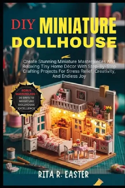 DIY Miniature Dollhouse: Create Stunning Miniature Masterpieces And Relaxing Tiny Home Décor With Step-By-Step Crafting Projects For Stress Relief, Cr by Rita R. Easter