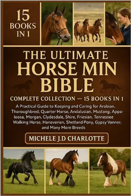 The Ultimate Horse Mini Bible: COMPLETE COLLECTION - 15 BOOKS IN 1: A Practical Guide to Keeping and Caring for Arabian, Thoroughbred, Quarter Horse, by J. D. Charlotte, Michele