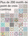 Plus de 200 motifs de point de croix continus: Une vaste collection de motifs répétitifs - traditionnels, géométriques, rétro, ethniques et floraux by Mai, Sakura