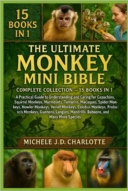 The Ultimate Monkey Mini Bible: COMPLETE COLLECTION - 15 BOOKS IN 1: A Practical Guide to Understanding and Caring for Capuchins, Squirrel Monkeys, Ma by J. D. Charlotte, Michele