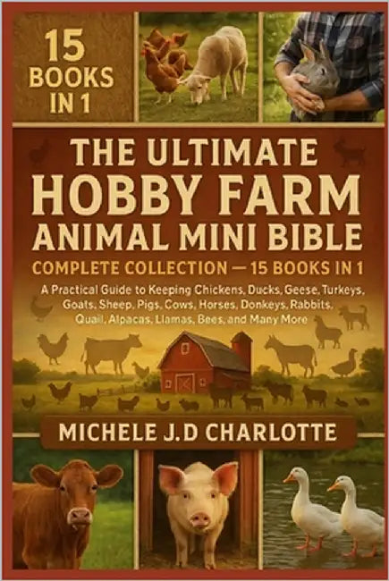 The Ultimate Hobby Farm Animal Mini Bible: COMPLETE COLLECTION - 15 BOOKS IN 1: A Practical Guide to Keeping Chickens, Ducks, Geese, Turkeys, Goats, S by J. D. Charlotte, Michele