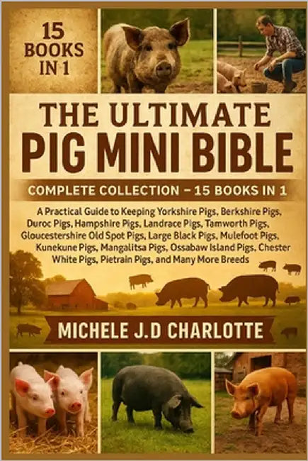 The Ultimate Pig Mini Bible: COMPLETE COLLECTION - 15 BOOKS IN 1: A Practical Guide to Keeping Yorkshire Pigs, Berkshire Pigs, Duroc Pigs, Hampshire P by J. D. Charlotte, Michele