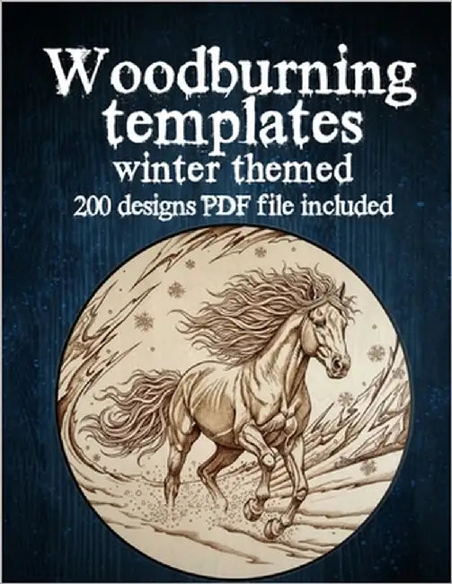 Woodburning Templates Winter Theme: 100+ Pyrography Patterns with QR Code for Instant PDF Download by Greta, Falkenstein