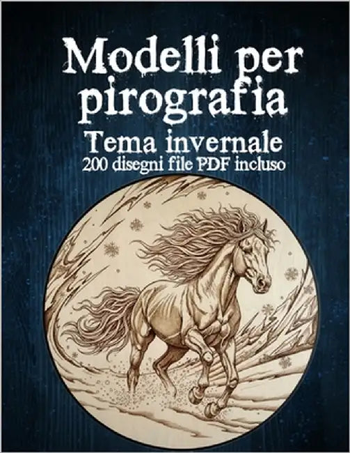 Modelli di Pirografia Invernale: 100+ Disegni per Pirografia - Download PDF incluso (Codice QR) by Greta, Falkenstein