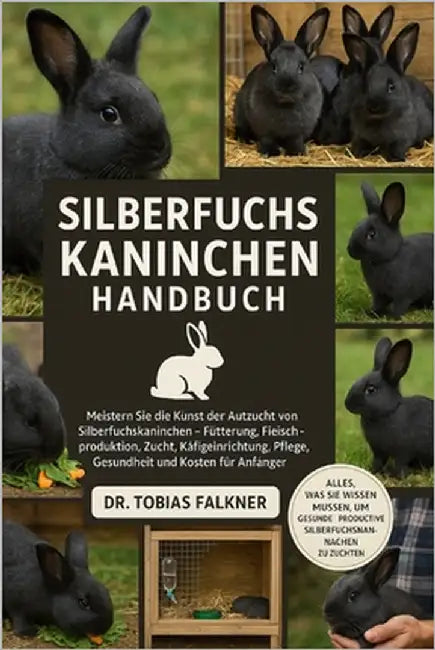 Silberfuchs Kaninchen Handbuch: Meistern Sie die Kunst der Aufzucht von Silberfuchskaninchen Fütterung, Fleischproduktion, Zucht, Käfigeinrichtung, Pf by Falkner, Tobias